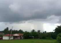céu nublado em Itaguaí