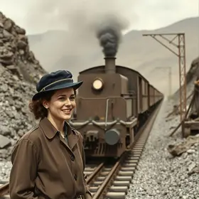 trem conduzido apenas por mulheres