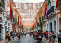rua enfeitada