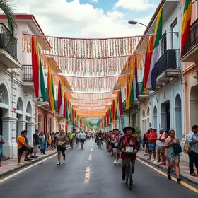 rua enfeitada