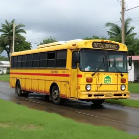 ônibus com goteira